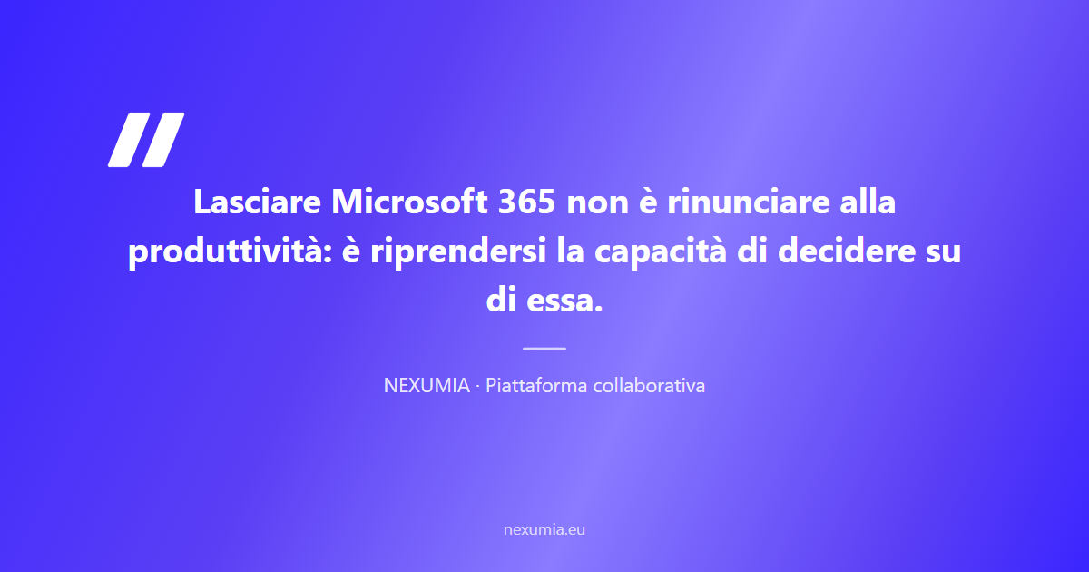 Citazione editoriale sull'abbandono di Microsoft 365: l'alternativa open-source consente all'azienda di riprendersi la capacità di decidere sulla propria produttività