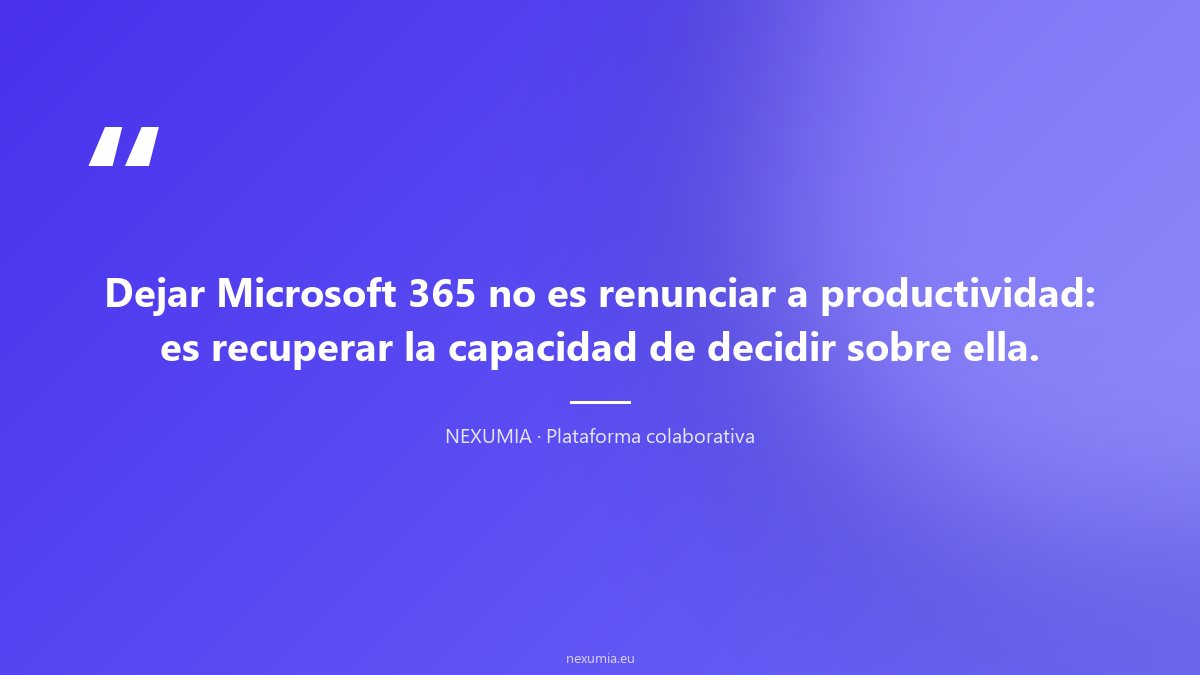 Cita editorial sobre dejar Microsoft 365: la alternativa open-source permite que la empresa recupere la capacidad de decidir sobre su productividad