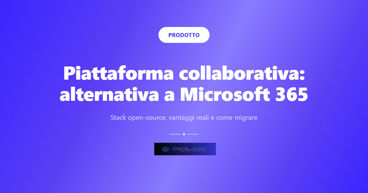 Immagine di copertina dell'articolo: Piattaforma collaborativa: alternativa a Microsoft 365