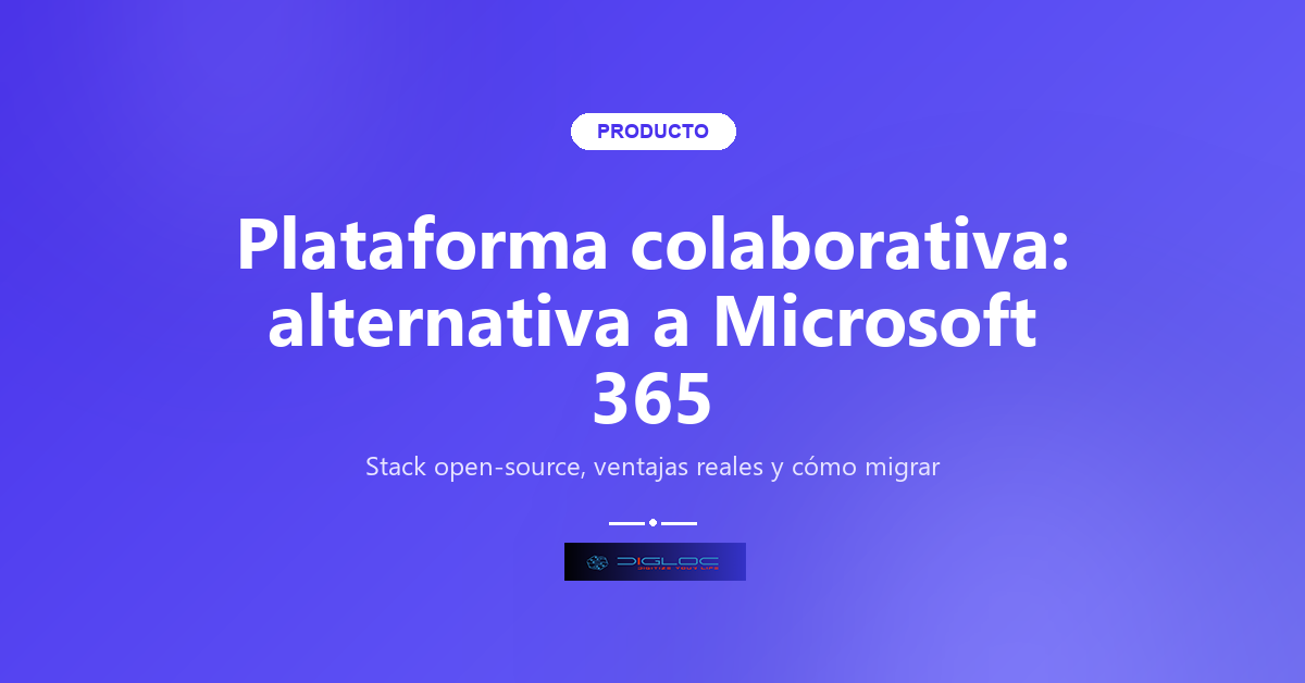 Plataforma colaborativa: alternativa a Microsoft 365 — imagen destacada del artículo NEXUMIA