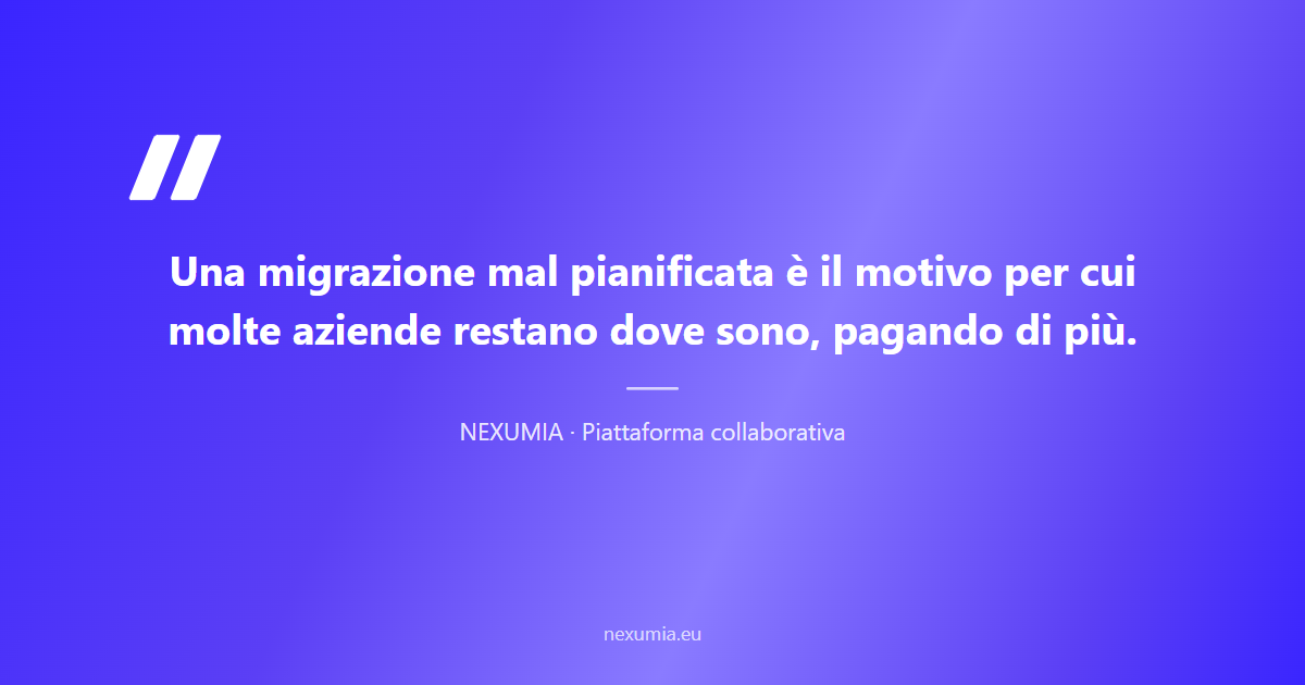 Citazione su una migrazione mal pianificata: il motivo per cui molte aziende restano dove sono pagando di più Microsoft 365