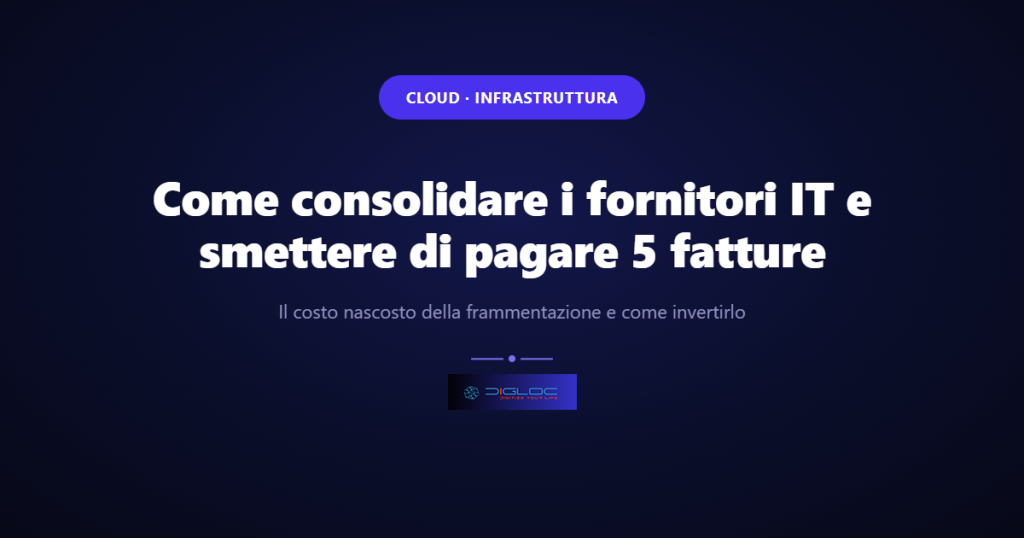 Immagine di copertina dell'articolo: Come consolidare i fornitori IT e smettere di pagare 5 fatture