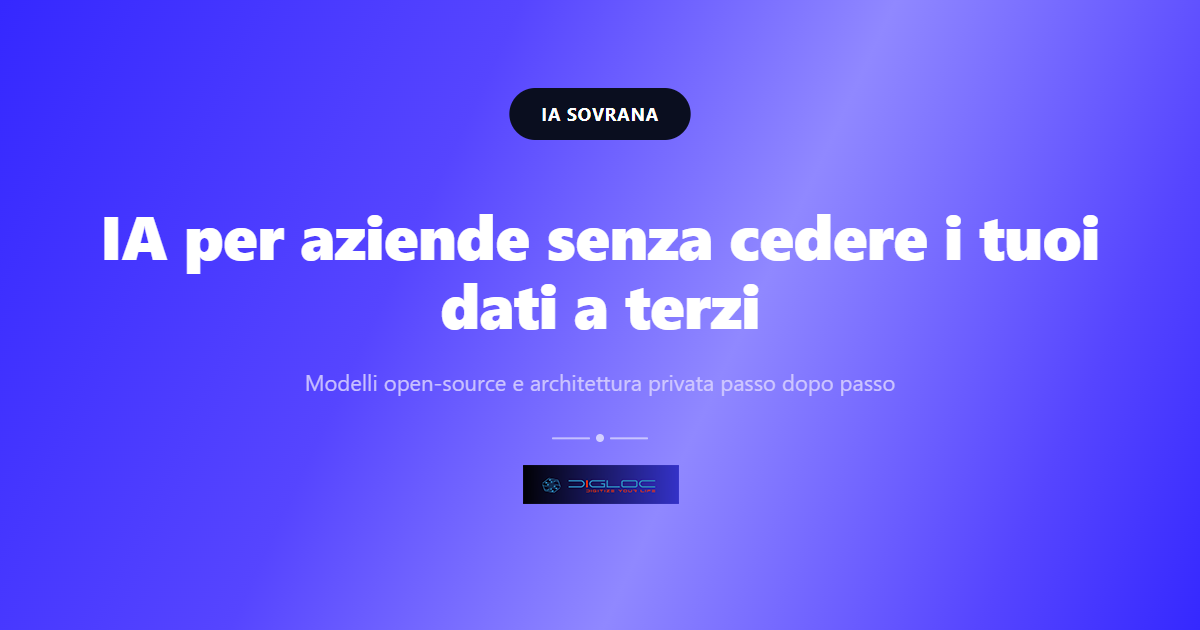 Immagine di copertina dell'articolo: IA per aziende senza cedere i tuoi dati a terzi