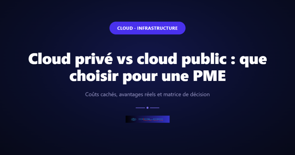 Image de couverture de l'article : Cloud privé vs cloud public : que choisir pour une PME