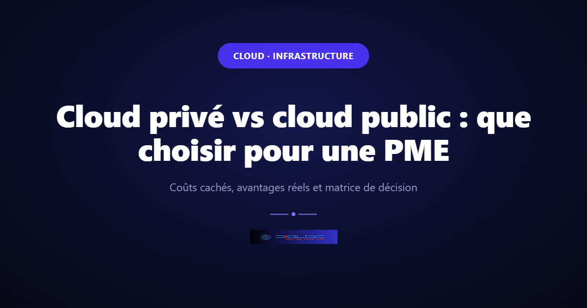 Image de couverture de l'article : Cloud privé vs cloud public : que choisir pour une PME